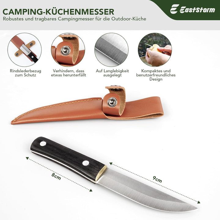 Camping Küchenhelfer Set mit Wasserdichter Tasche für Camping Kochgeschirr Grau, Grau