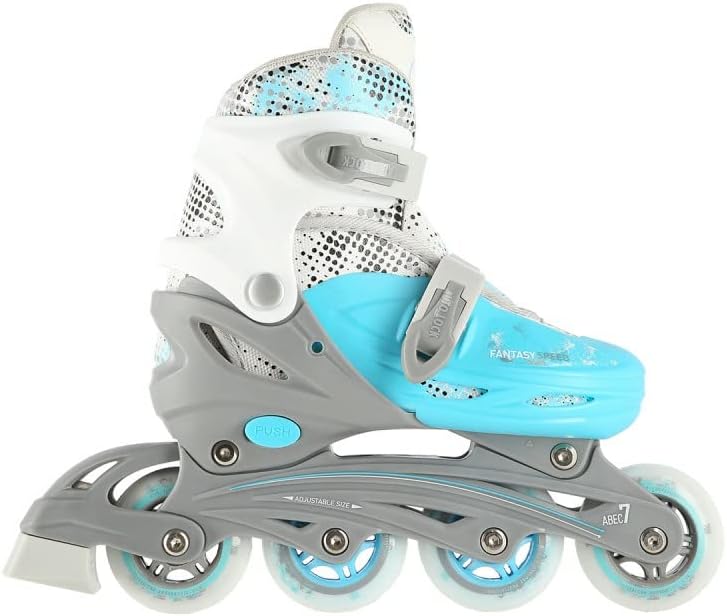 Nils Extreme Inlineskates Rollschuhe Schlittschuhe 4in1 verstellbar Inliner Skates NH18331 (S, Blau)