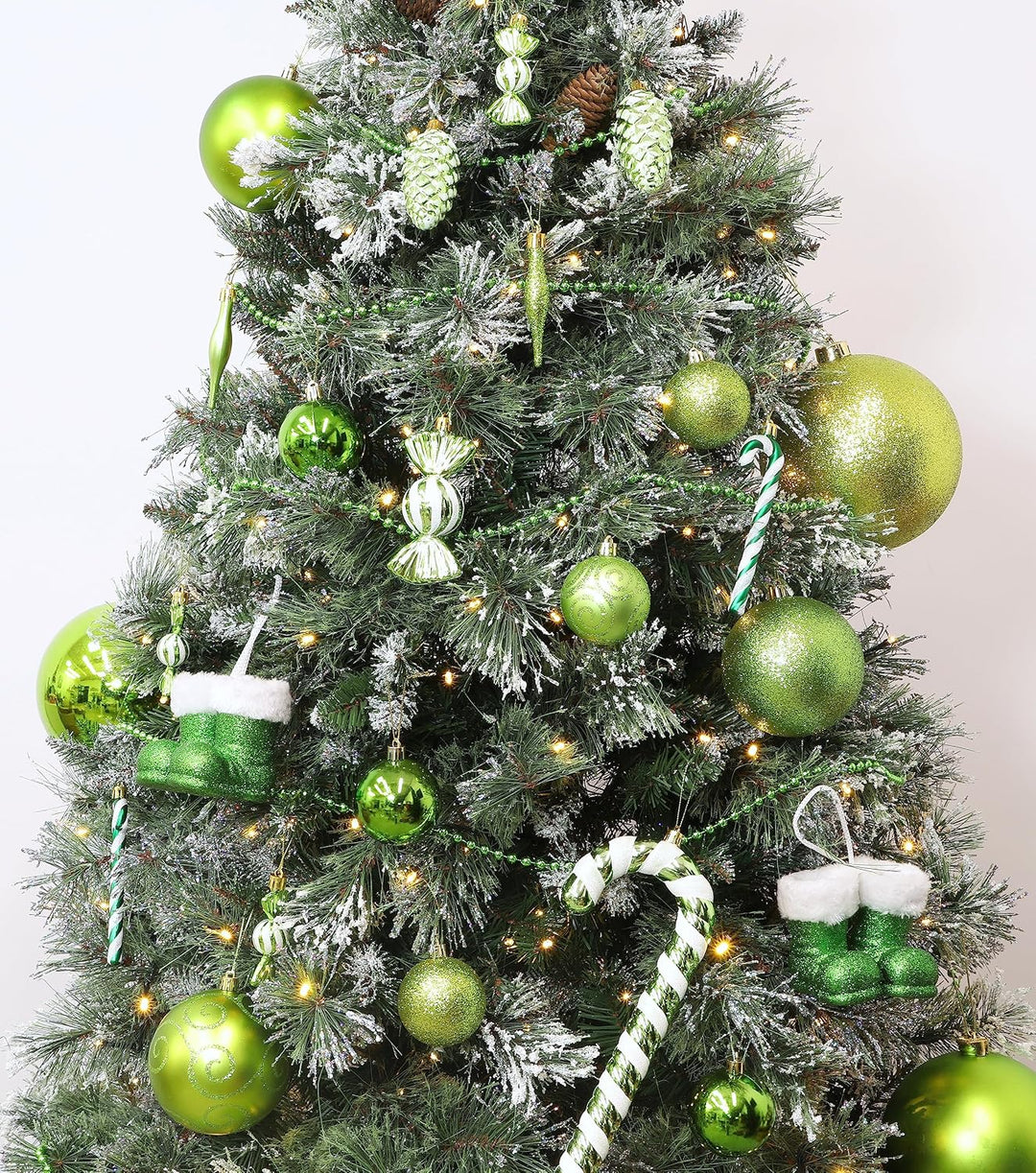 Christmas Concepts® 5er Pack - Extra grosse 100mm Christbaumkugeln - Glänzend, Matt &amp; Glitterdekorie
