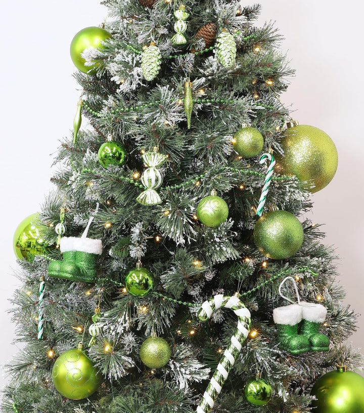 Christmas Concepts® 5er Pack - Extra grosse 100mm Christbaumkugeln - Glänzend, Matt &amp; Glitterdekorie