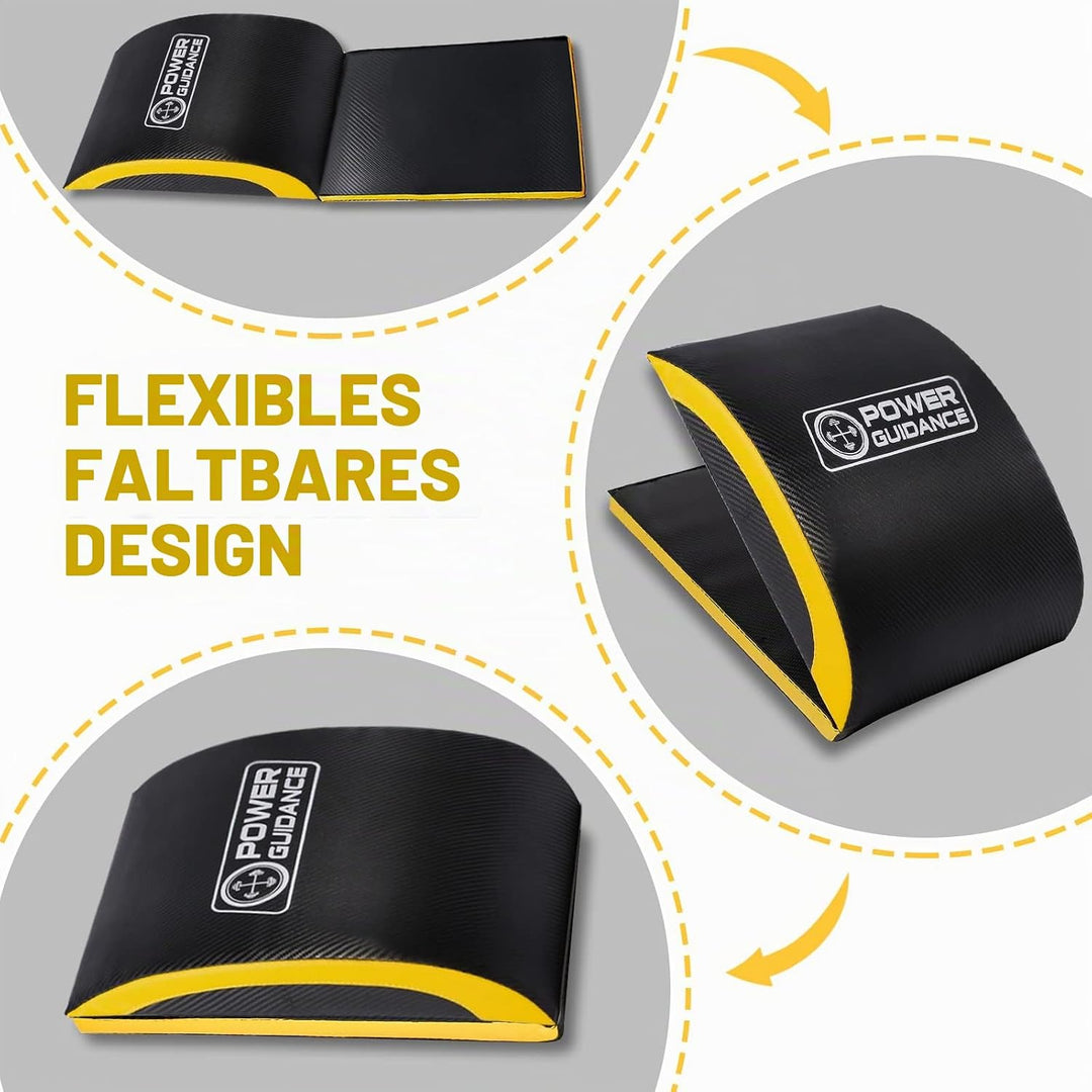 POWER GUIDANCE, Bauchmuskel-Matte，Ab Übung Matte Core Trainer，Sit-Up-Pad Bauch- und Rumpftrainer-Mat