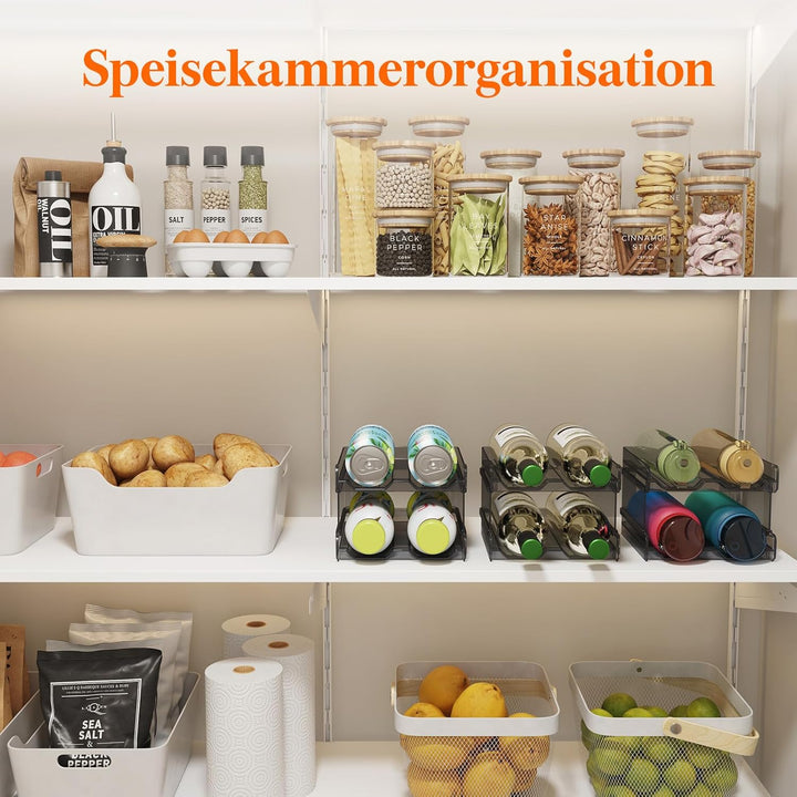 Lifewit Kühlschrank Organizer, Stapelbares Weinregal aus Kunststoff für Kühlschrank, Flaschen Organi