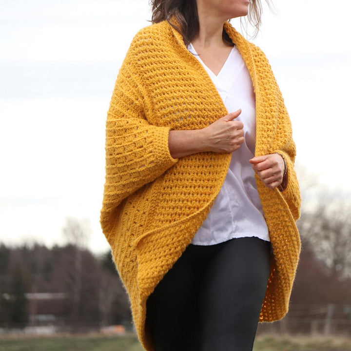 myboshi Häkelset Cardigan Cosy, inkl. Alpaca Wolle, Häkelnadeln, Anleitung und original Label, Häkel