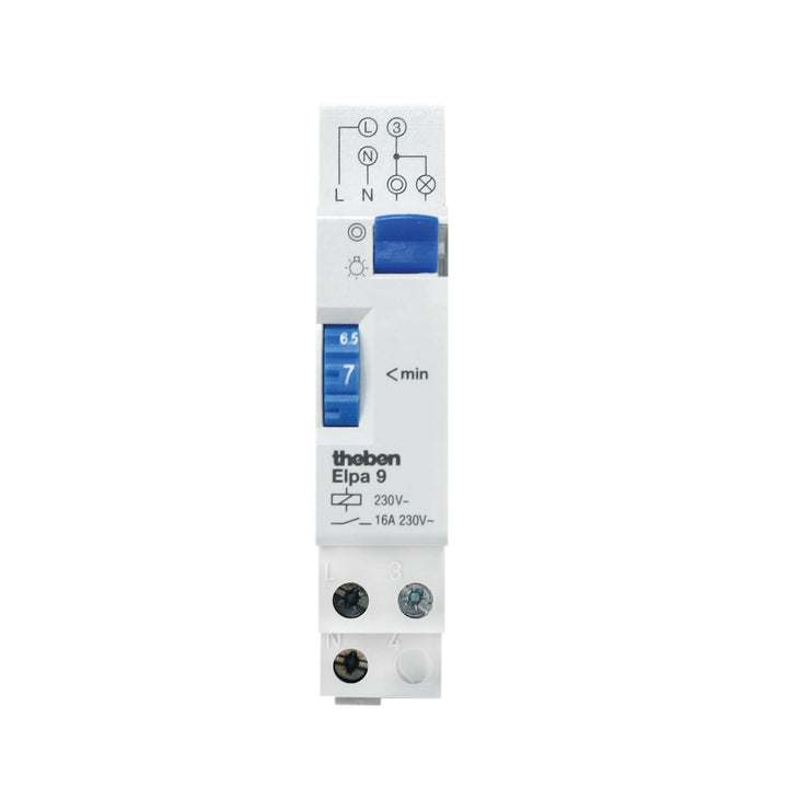 Theben 0090001 ELPA 9 - Elektromechanischer Treppenlicht-Zeitschalter, Treppenhauslichtschalter, Tre