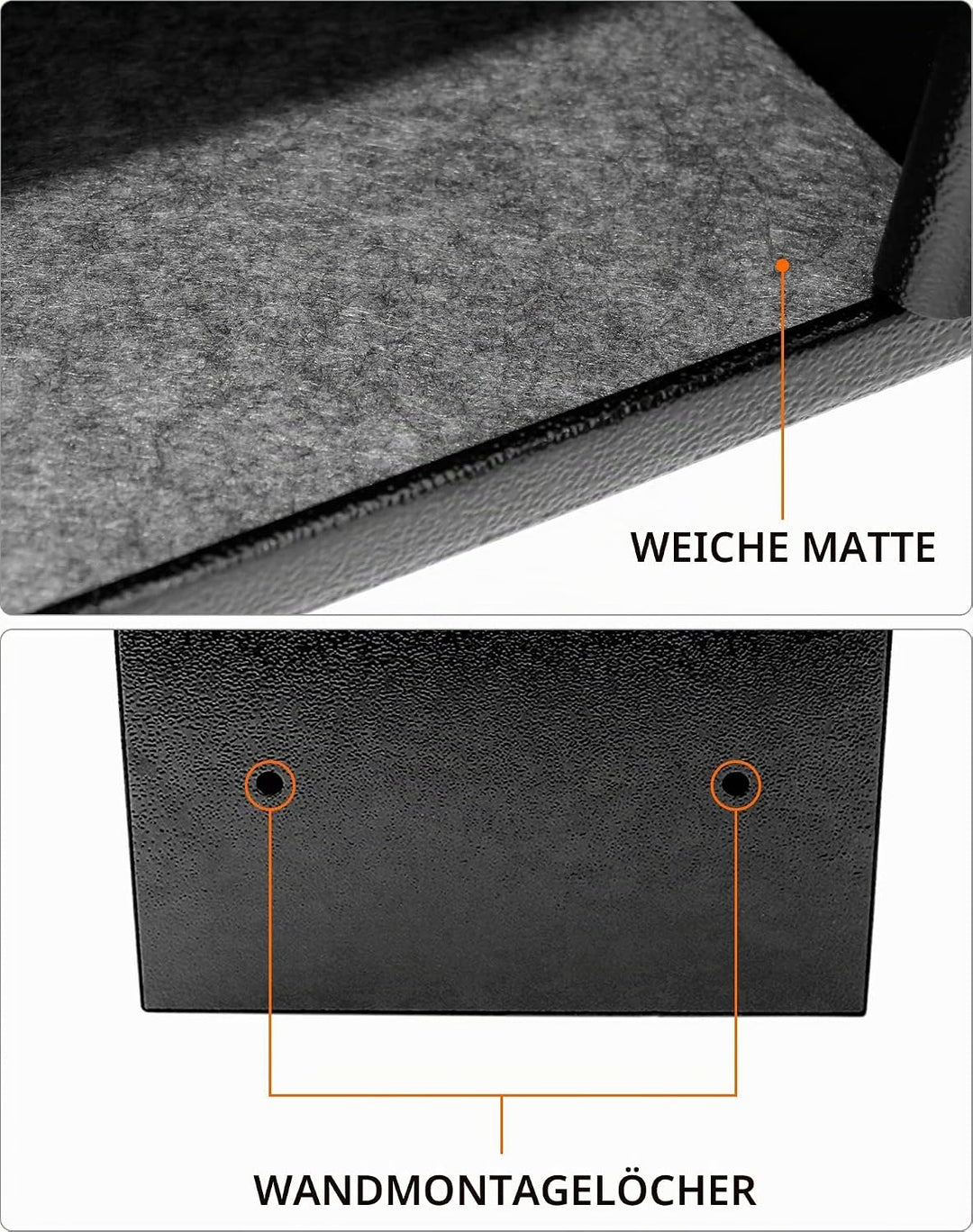 QWORK® Klein Safe Tresor 23 x 17 x 17 cm mit Triple-Bit Schlüssel, Möbeltresor Hohe Sicherheit Stahl