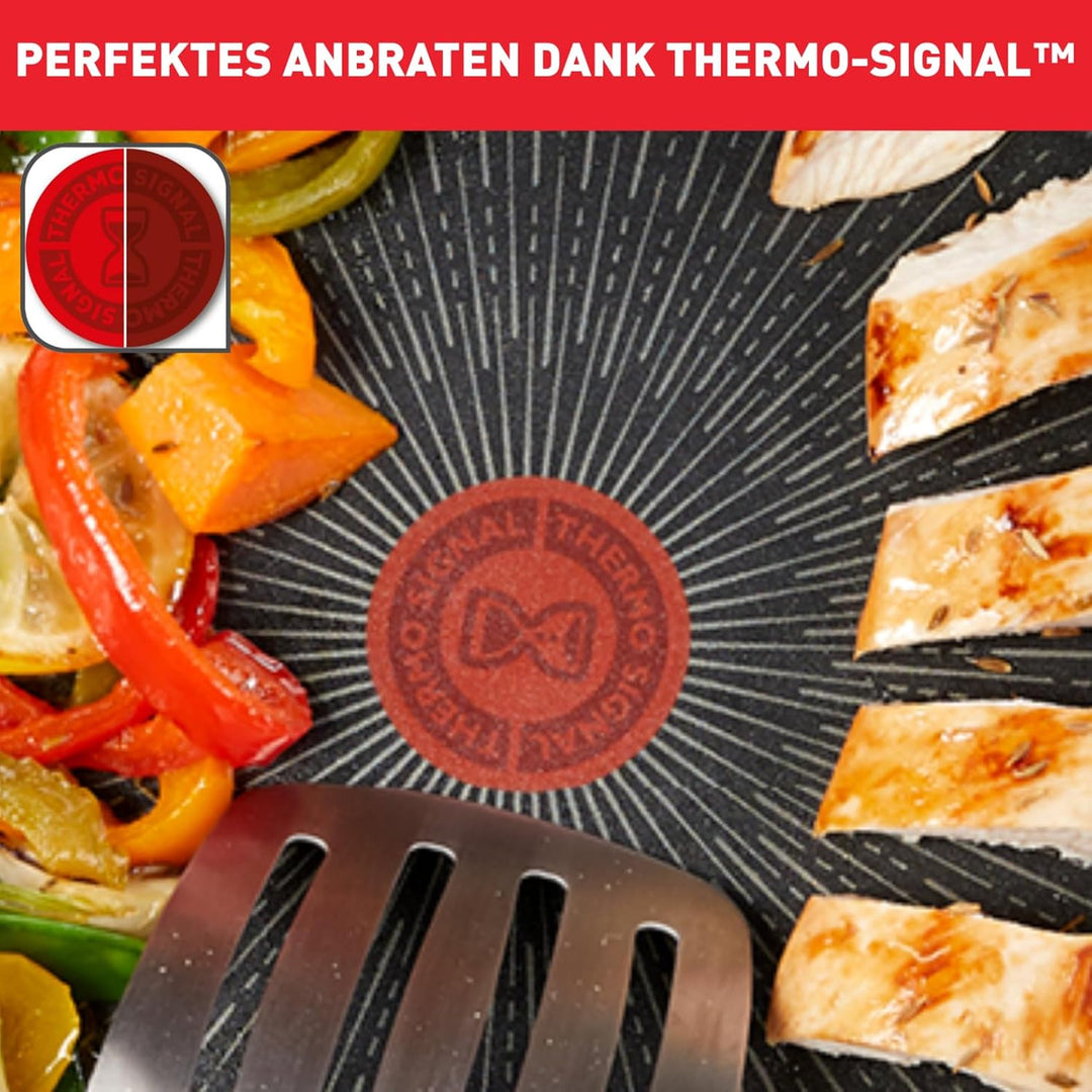 Tefal G25908 Unlimited On Bratpfanne | 32 cm | mit kratzfester Titanium Antihaft-Beschichtung | Ther