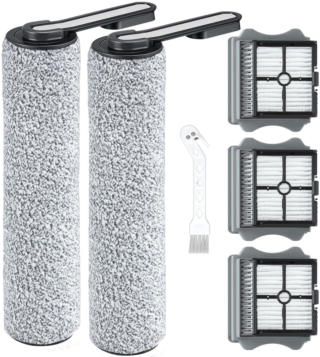 Ersatzbürstenwalze und Filter Geeignet für Tineco Floor One S5 Combo Nass- und Trockensauger 2 Bürst