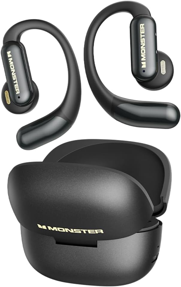Monster MS-AC550 Open-Ear Bluetooth 6.0 Kopfhörer, HiFi-Stereo-Sound, 13-mm-Lautsprecher, IPX4 Wasse