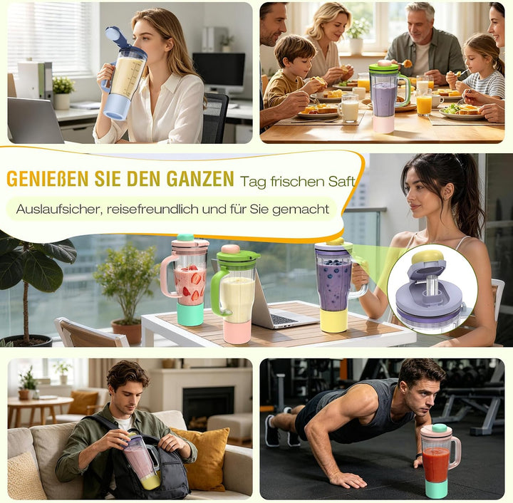 710 ml Reisebecher Ersatz für Ninja BlendBOSS Mixer Rosa, Rosa