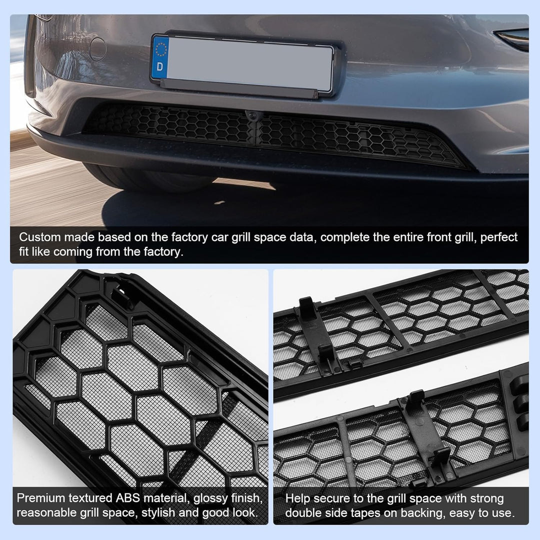 CDEFG Kompatibel mit Tesla Model Y Juniper 2025 2026 Front Kühlergrille Frills Frontstossstangenmask