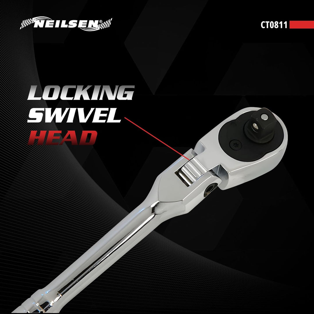 Neilsen ct0811 3/8 Zoll Dr Ratschengriff – Silber