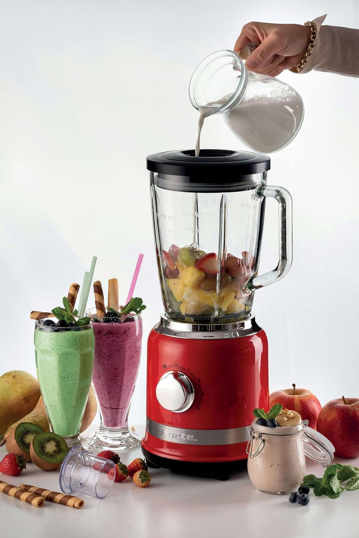 Ariete 585 Modern Standmixer, 1000 W, 1,5 L Fassungsvermögen, 4 Geschwindigkeiten + Pulse-Funktion,