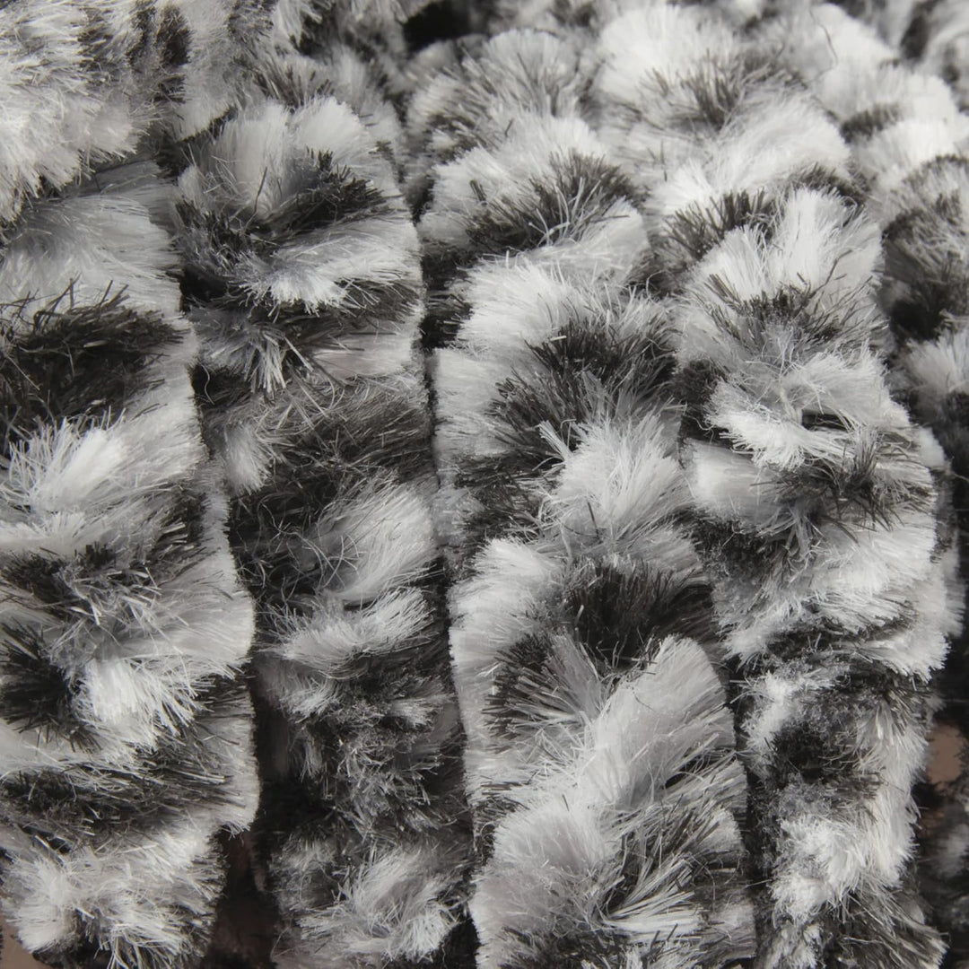 Arsvita Flauschvorhang 80x200 cm in Meliert schwarz - grau - weiss, Perfekter Insekten- und Sichtsch