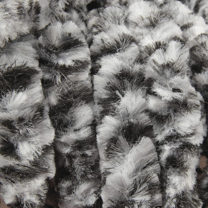 Arsvita Flauschvorhang 80x200 cm in Meliert schwarz - grau - weiss, Perfekter Insekten- und Sichtsch