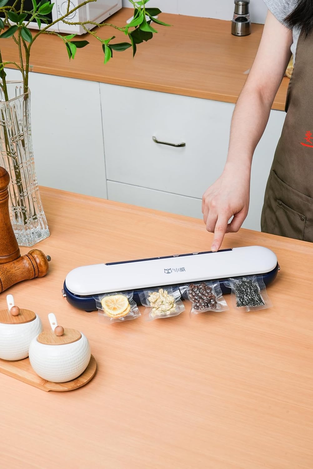 Peach Vakuumiergerät To-Go - kabellos - Lebensmittel natürlich Frischhalten - kein Foodwaste mehr -