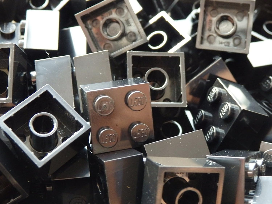 LEGO Steine 2x2 Noppen (3003) Schwarz 50 Stück