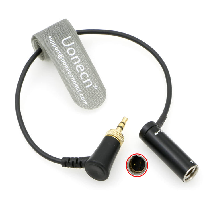 Uonecn Low-Profile-Audiokabel Mini XLR 3-Pin Männlich auf TRS 3,5mm rechtwinklig verriegelnd für Can