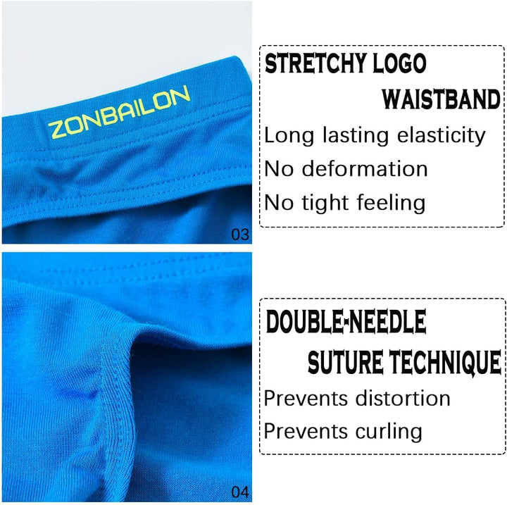 BIATWOWR Herren Unterwäsche mit Verstärktem Beutel Sexy und Bequem ohne Etikett L Blaugrünhellblau,