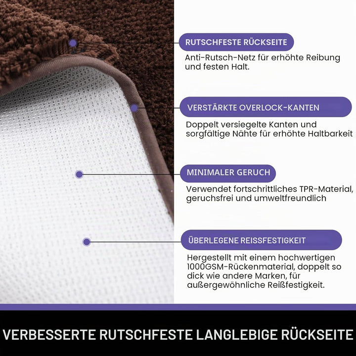 Schmutzfangmatte Türmatte für den Innenbereich 80 x 120 cm, rutschfeste waschbare Matte, flache Inne