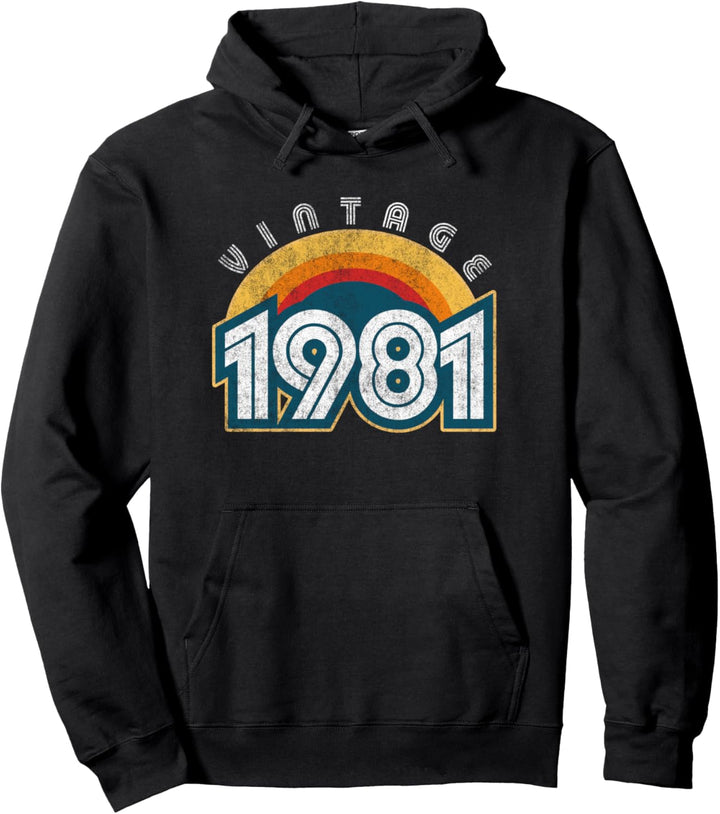 Vintage 1981 Retro Sonnenuntergang Pullover Hoodie