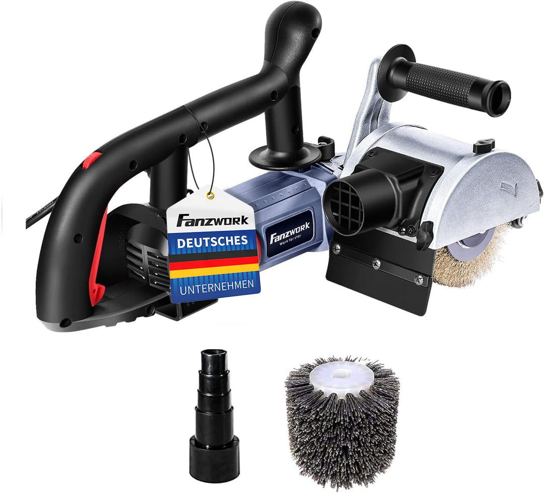 FANZWORK 1500 Watt Satiniermaschine Schleifmaschine Bürstenschleifgerät zur Renovierung von Oberfläc