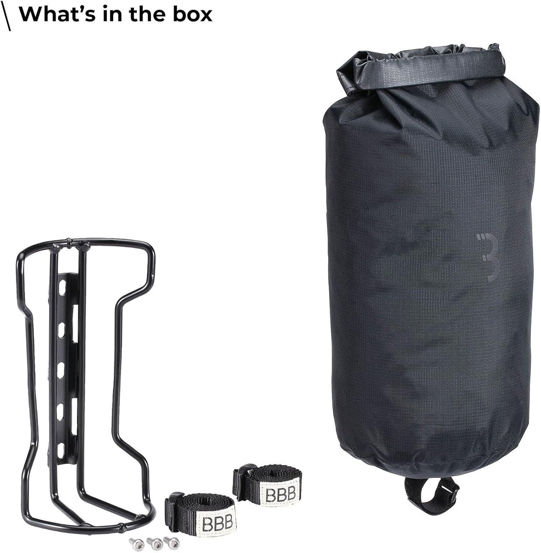 BBB Cycling Gabeltasche Wasserdicht I Fahrrad Gabeltasche Mit Rollverschluss Und Gepäckträger I Fork