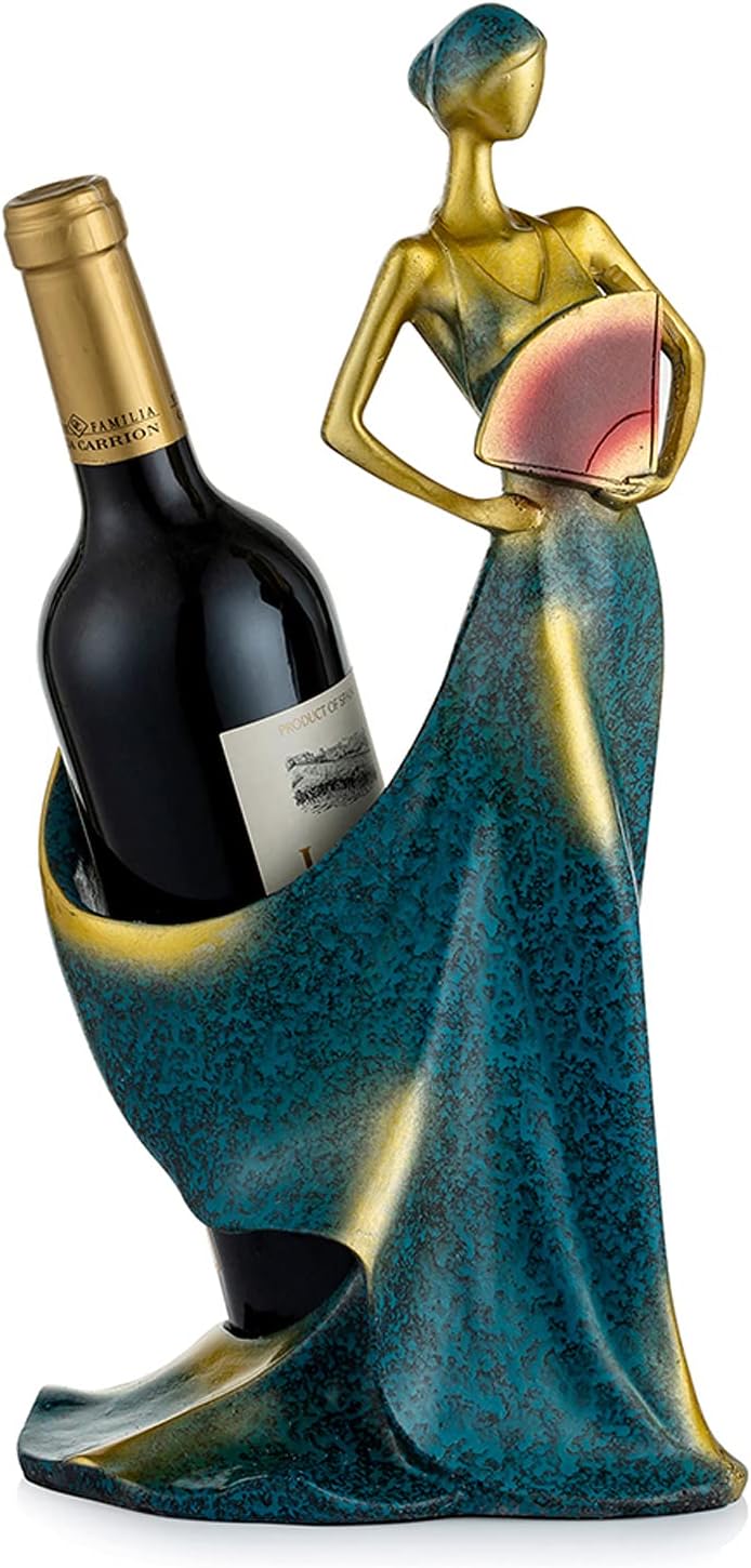 NUPTIO Weinflaschenhalter Elegante Weinregalhalter Harz Rotweinflaschenständer Regal für Home Bar Zu