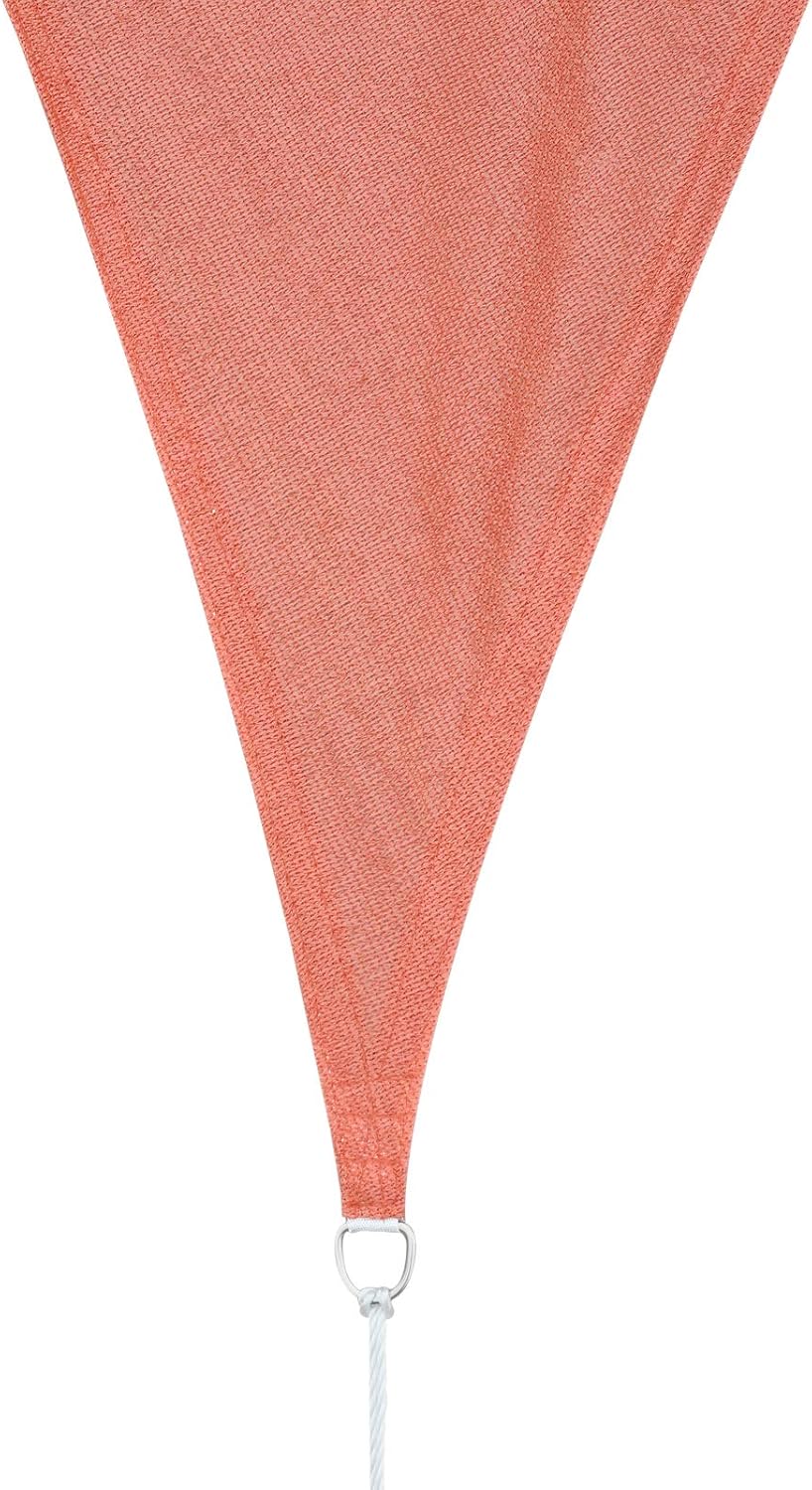 Outsunny Sonnensegel Sonnendach Sonnenschutz Dreiecke HDPE Grau 4 x 4 x 4 m 3x3x3m Rot, 3x3x3m Rot