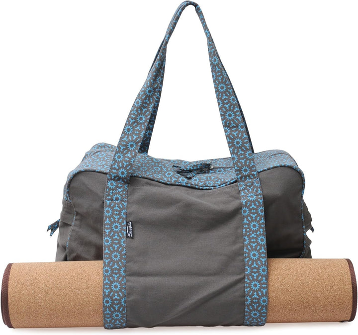 Yogishop Yogatasche Twin Bag - take me Two - Taupe/Turquoise 44 x 18 x 30 cm