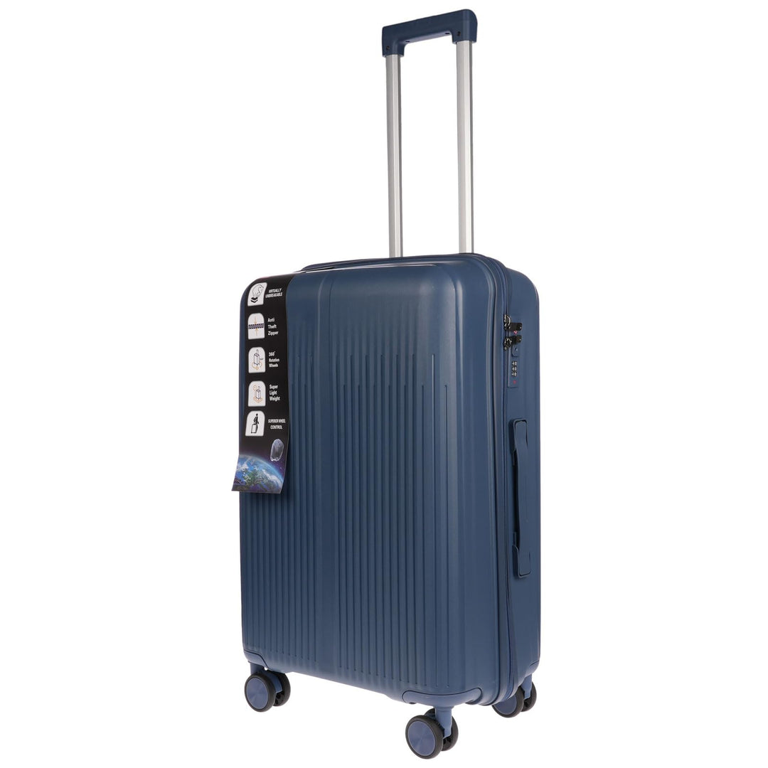 Christian Wippermann Koffer L 80L - Robuster ABS Hartschalenkoffer Grösse L 44x66x28 cm - Leicht mit