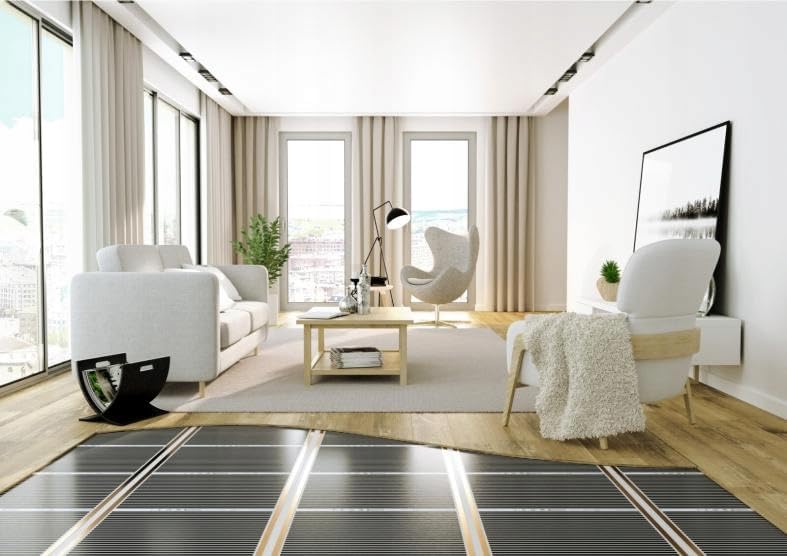 Termofol Elektrische Fussbodenheizung Heizfolie 230V - mit Thermostat H7 WiFi Weiss - Leistung 140W/