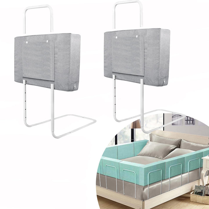 JOIEYOU Bettgitter Bettschutzgitter Rausfallschutz Bett 50cm Bettgitter 5 Loch Höhenverstellbar Bett