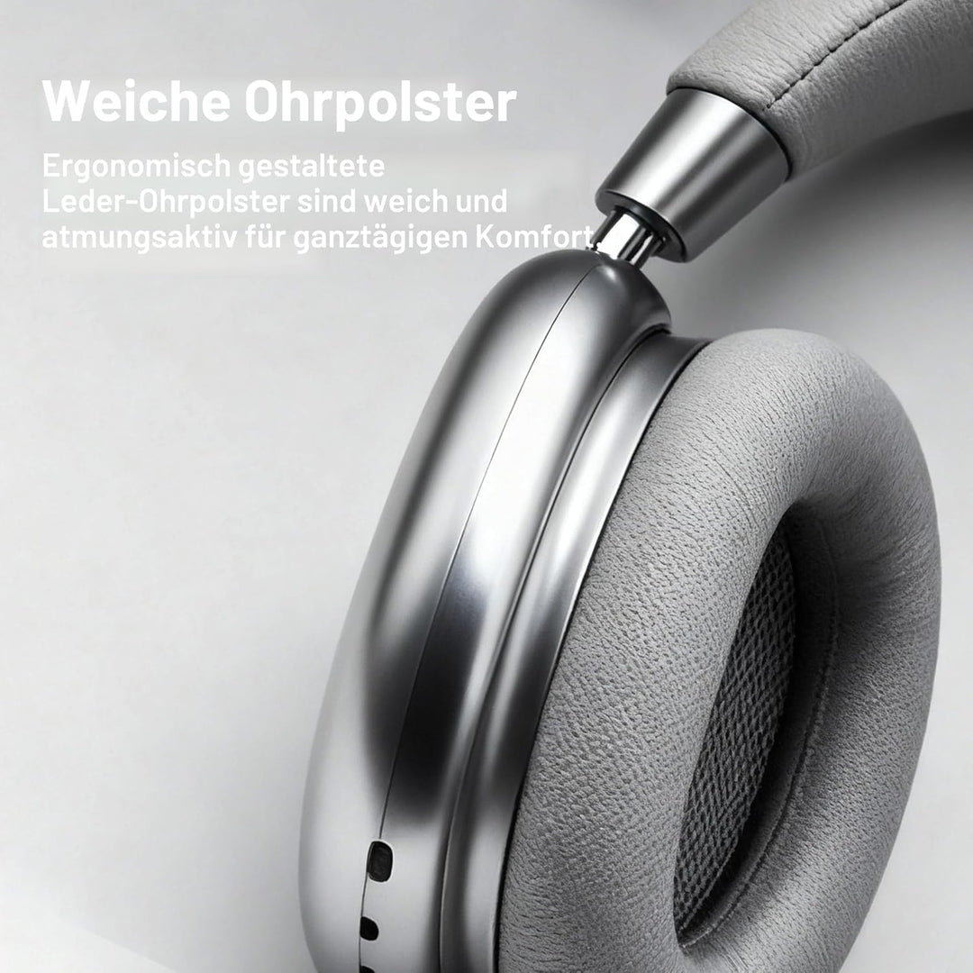 Kabellose Kopfhörer, Noise Cancelling Kopfhörer für die Arbeit, 80H Spielzeit, Wireless 5.4 Over Ear