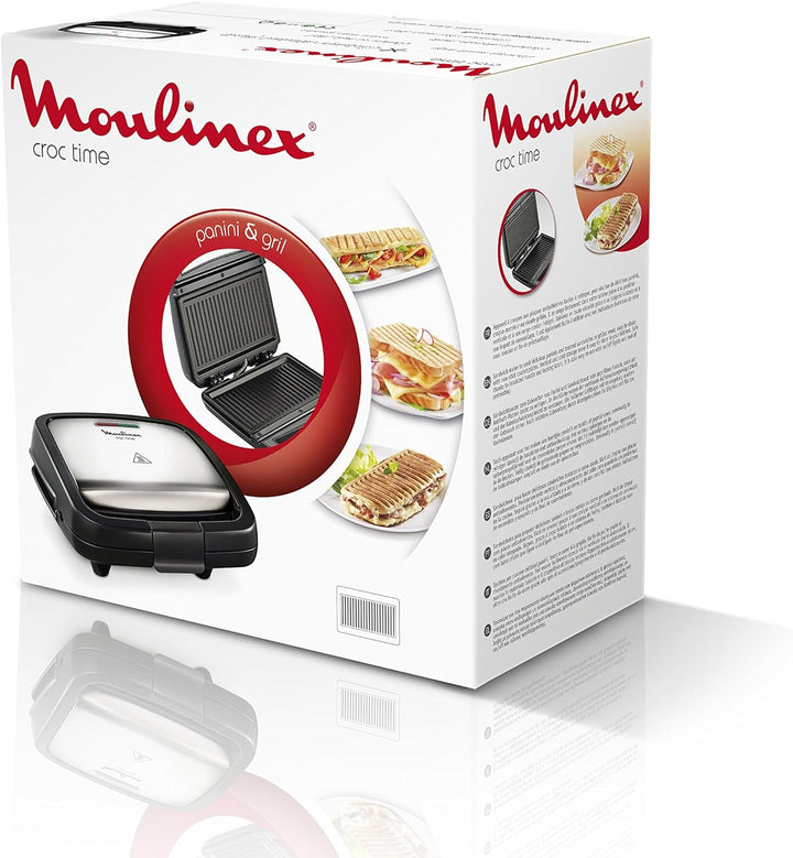 Moulinex SZ192D Croc Time – Sandwich-Maker, Heizplatten mit Antihaftbeschichtung