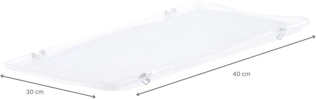 PROREGAL Auflagedeckel für transparente Eurobehälter BasicLine & LightLine | BxT 30x40cm | Eurobox,