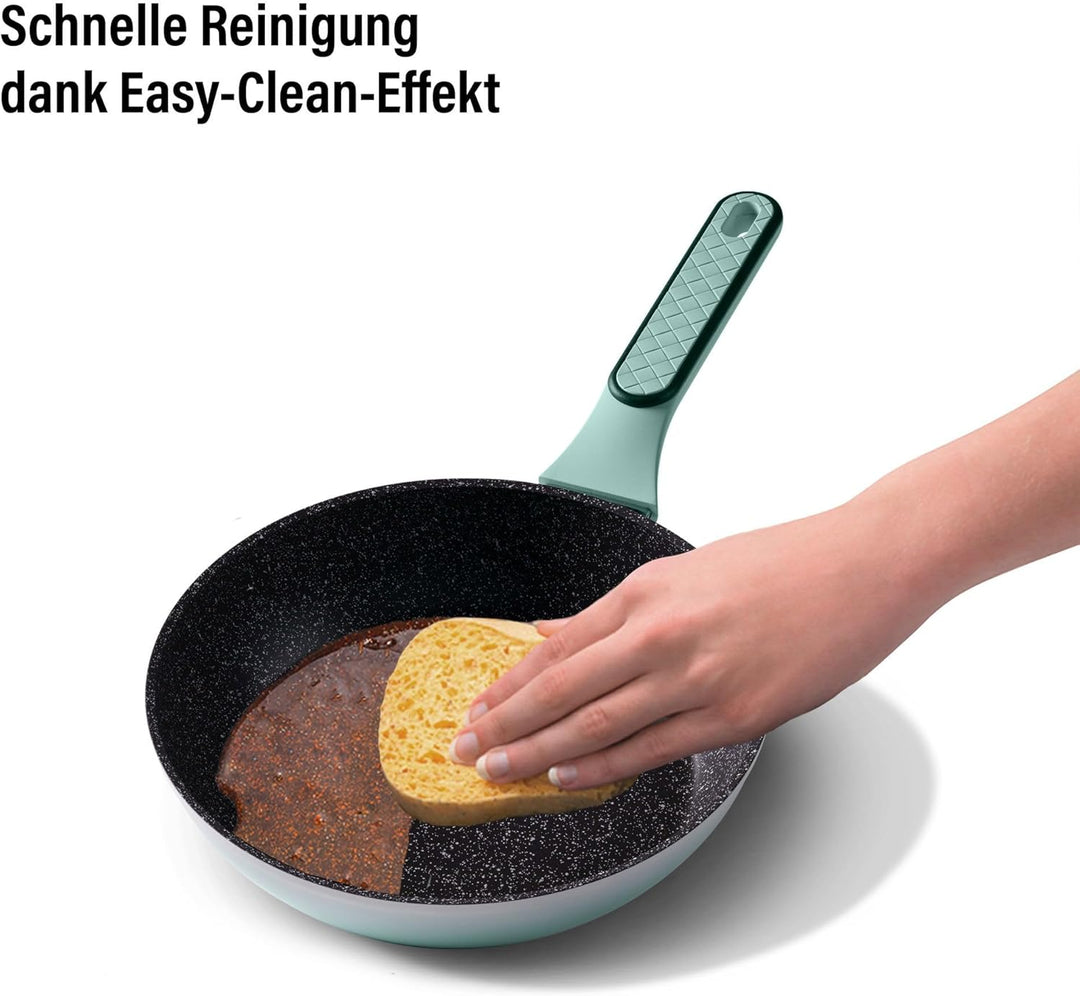 STONELINE Kochgeschirr Set 11-teilig 18/20/24 cm Set Pfannen und Töpfe mit Deckel, Topfset Pfanne In