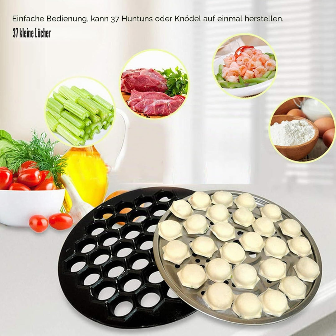 Alvinlite Russischer Ravioli-Macher, 37 Löcher, Teigtaschenform, Aluminium, Pelmeni-Metallhersteller