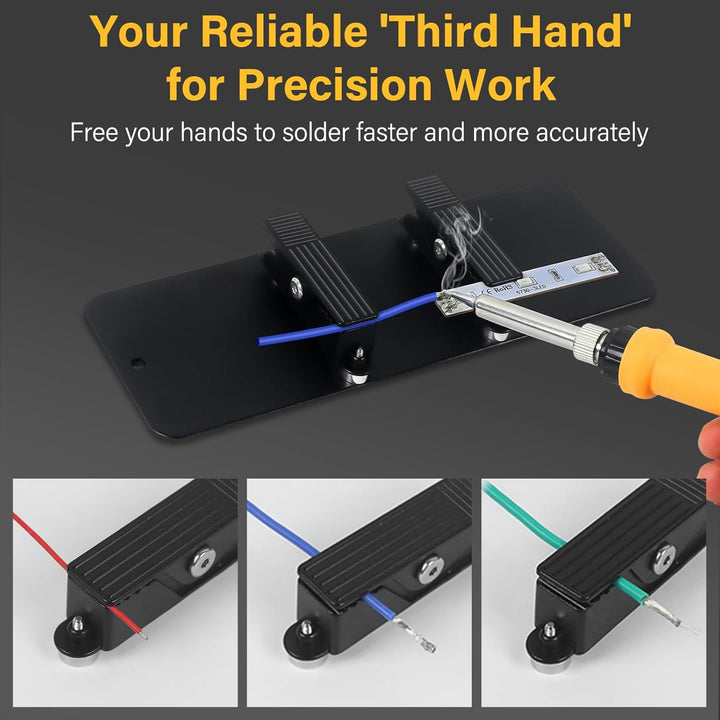 Magnetische Dritte Hand Löt-Halterung aus Metall, Verstellbare Helping Hands Klemme für Elektronik,