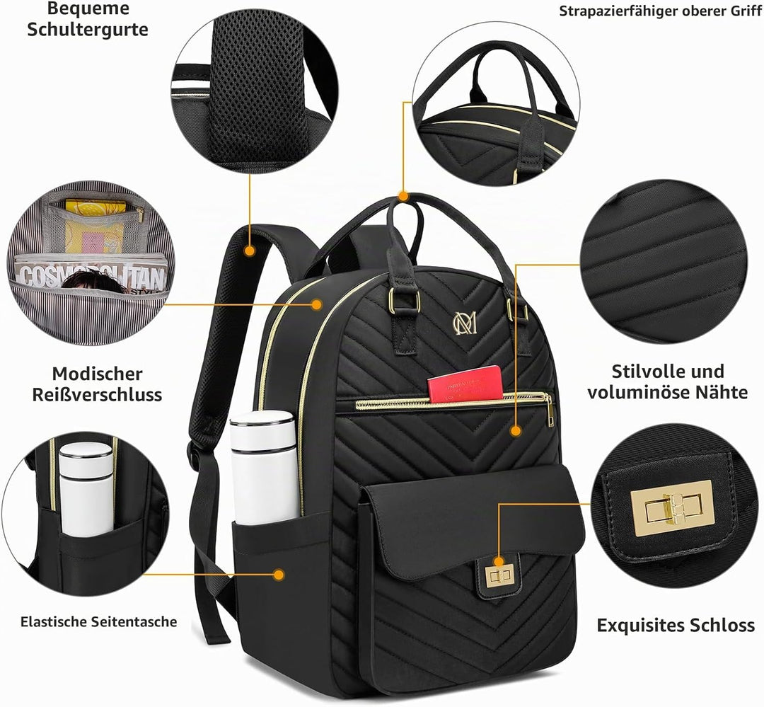 Rucksack Damen 17,3 Zoll Laptoptasche,Schule Rucksack für Uni Studium Student,Damenrucksäcke Arbeits