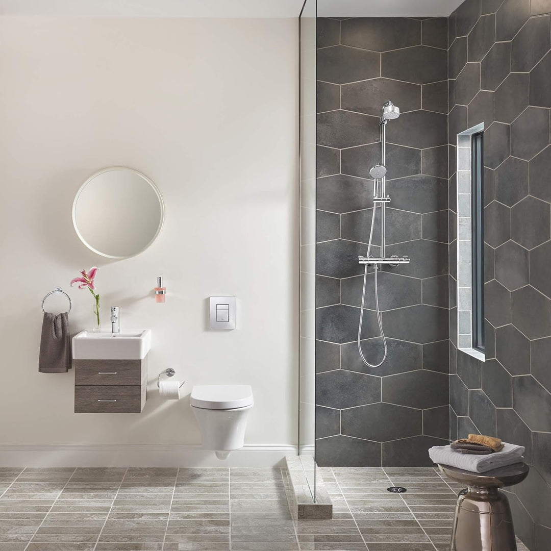 Grohe Essentials Badaccessoires - Handtuchring chrom 40365001 & Bau Cosmopolitan Accessoires Bath WC