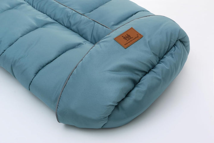 Fusssack Babyschale für Kinderwagen Buggy Universal Winter Baby Hellblau 102X54CM, Hellblau 102X54CM