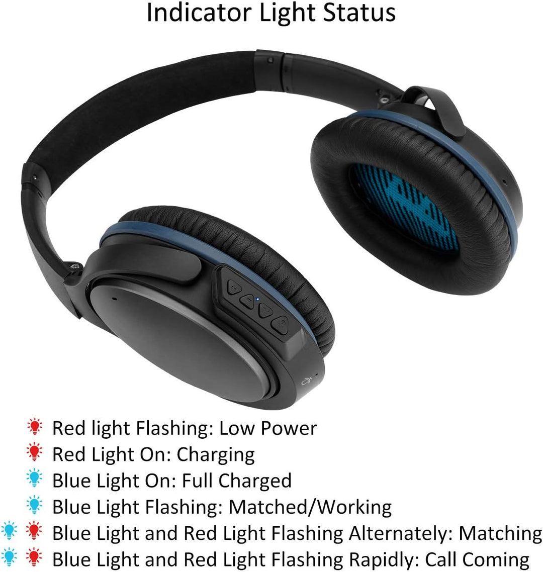 YOCOWOCO Drahtloser Bluetooth 5.0 Adapter für Bose QuietComfort QC25 Kopfhörer, aptX/MIC/Lautstärker