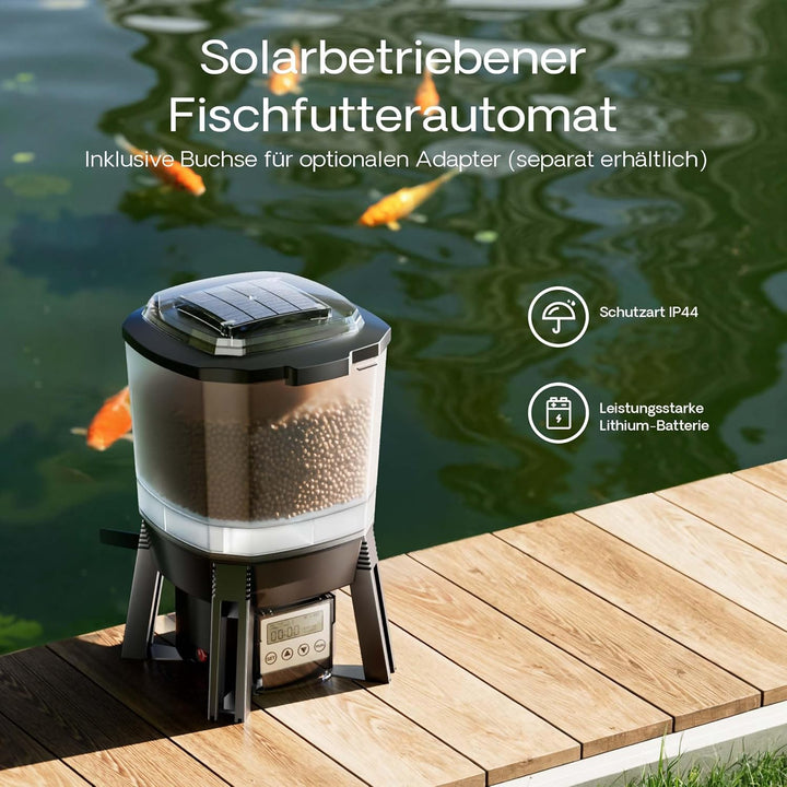 CFF-206 Fischfutterautomat Solar programmierbar 1-6 Fütterungen pro Tag