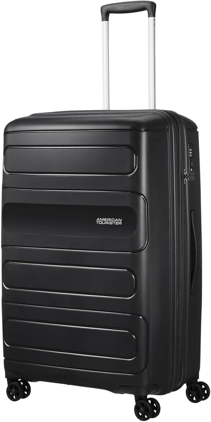 American Tourister Sunside Spinner 77 Erweiterbar, 4.5 KG, 106/118L, Schwarz (Black) Spinner L (77 c