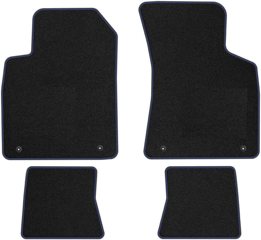 M MOTOS Velours Premium fussmatten Auto kompatibel mit Audi TT 1998-2006 - Premium, Matt, Blau fussm