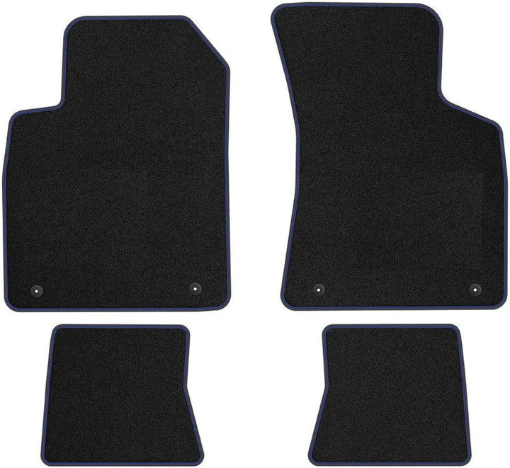 M MOTOS Velours Premium fussmatten Auto kompatibel mit Audi TT 1998-2006 - Premium, Matt, Blau fussm