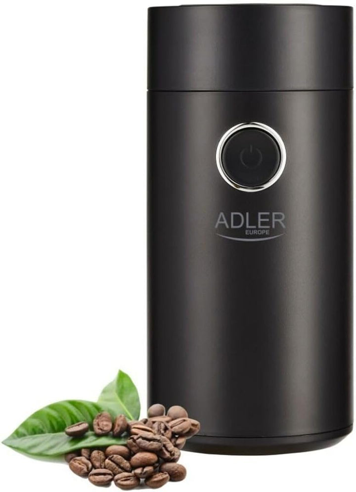 Adler AD 4446bs Elektrische Kaffeemühle aus Edelstahl, 150 W, Füllmenge bis zu 75g, Mühle für Kaffee