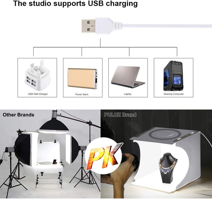 PULUZ Fotostudio 12’/ 30CM Dreifarbiger Temperaturschalter Falten Fotobox Lichtbox für klein Produkt
