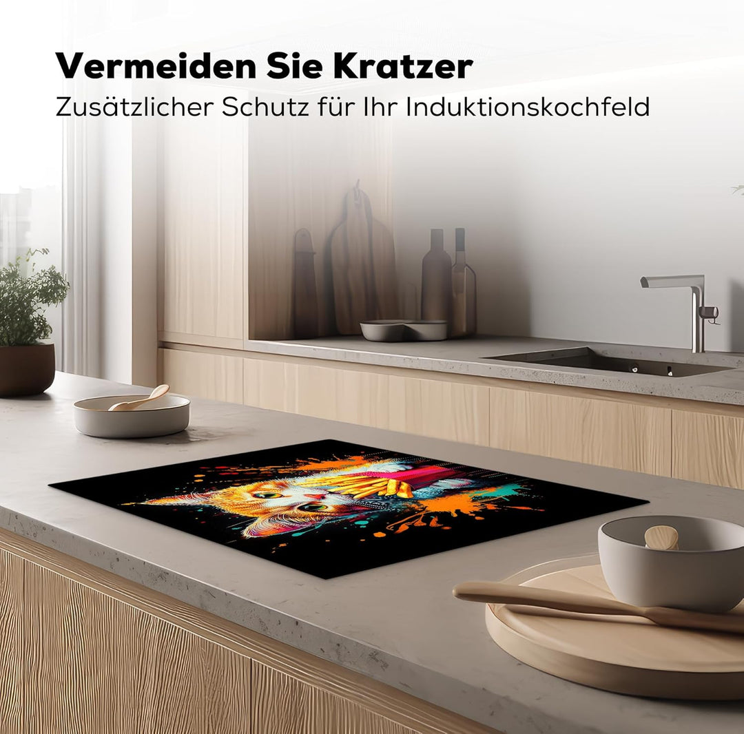 Herdabdeckplatte 70x52 cm Einteilig Ceranfeld Abdeckplatte für Induktionsschutz Ceranfeldabdeckung V