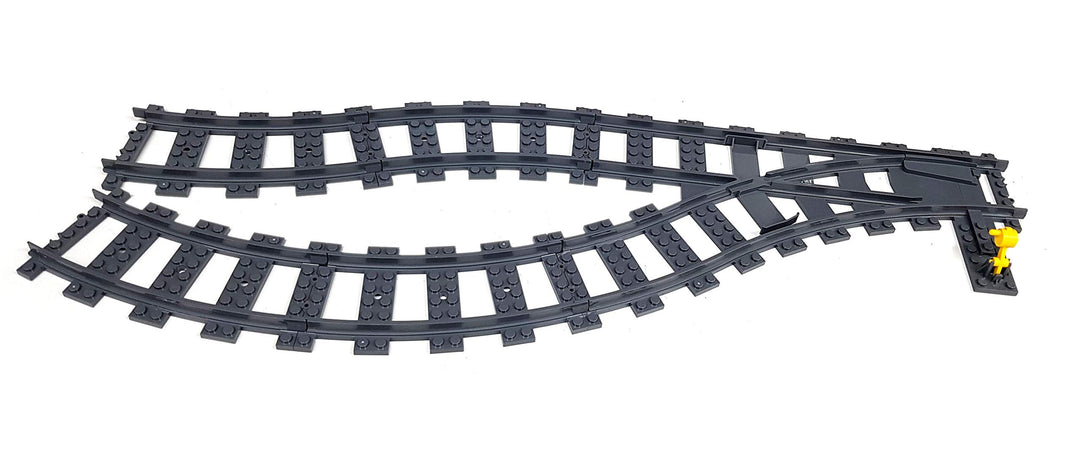 Lego Eisenbahn Schienen Wendeschleife für RC System 1 Weiche + 17 gebogene Gleise passend zu 60051,